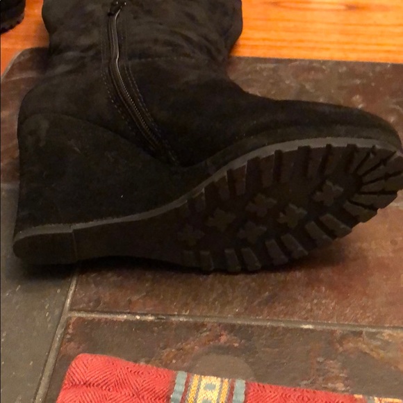 Black Suede Boots 6 - Picture 3 of 5